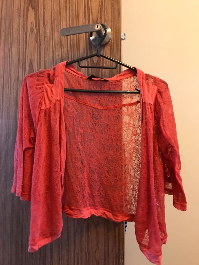 Red lace jacket hotsell
