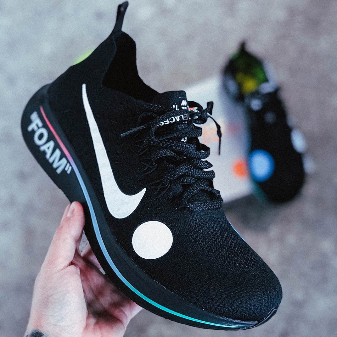 nike off white black zoom fly