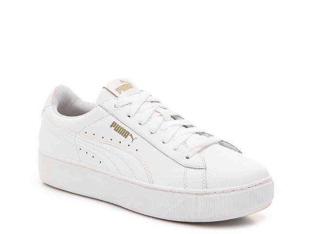 PUMA Vikky Platform White Sneakers 