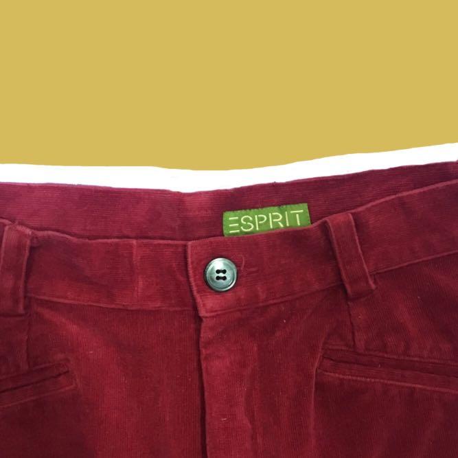 red corduroy mom jeans