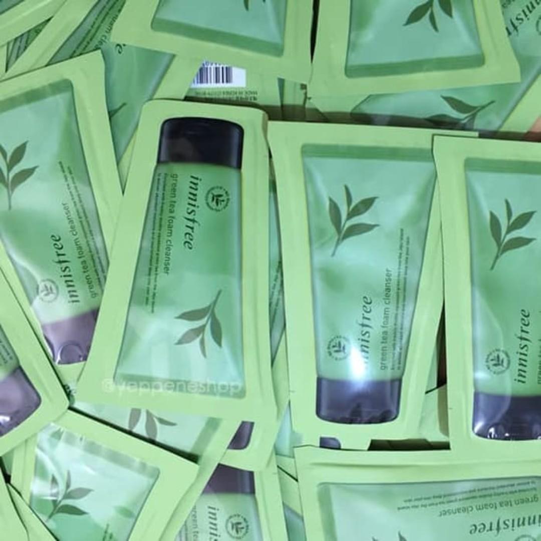 Sample Innisfree Green Tea Foam Cleanser Kemasan Baru Sachet Olshop Fashion Olshop Produk Kecantikan Di Carousell