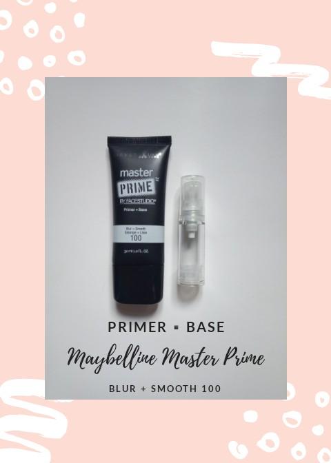 Trial Size/5ml only! Maybelline Master Prime Mattifying Primer + Base (Category: Face Care) located in Quezon City. Submitted by sampleholics (Listing ID 197113750, Image 1). Description: Trial size: 5 ml decanted in airless gel pump bottle. A skin-smoothing primer that blurs out imperfections. A color-correcting primer that preps skin for smoother makeup application; visually blurs away imperfections; formulated with a water-soluble base and act