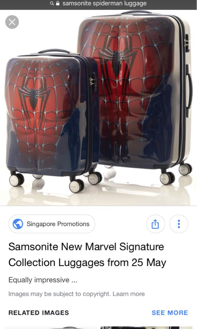 WTB samsonite marvel addition Spider-Man luggage, Bulletin Board, Looking  For on Carousell