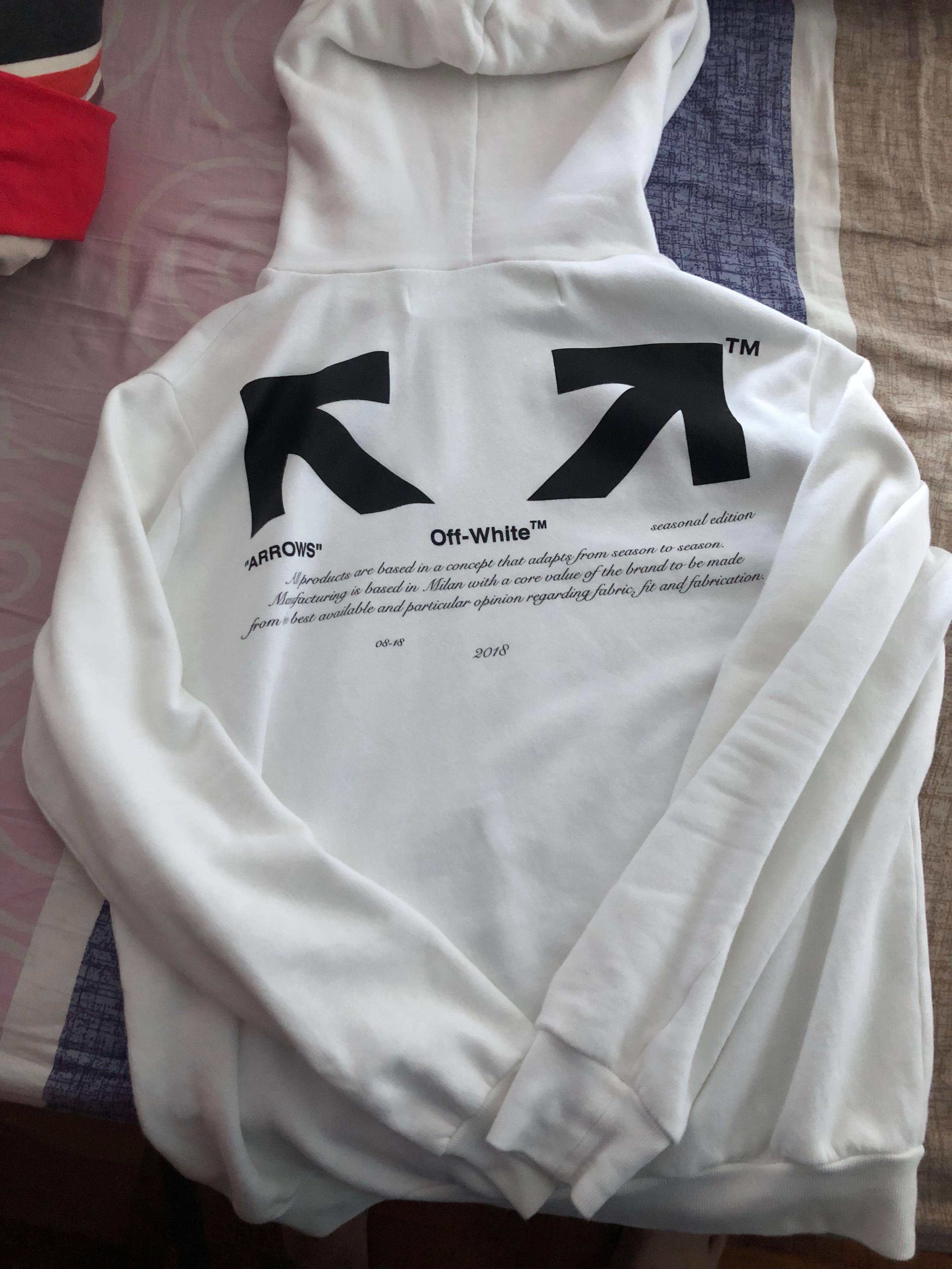 WTT Off white For all 03 arrow hoodie size s, Men's Fashion, Coats