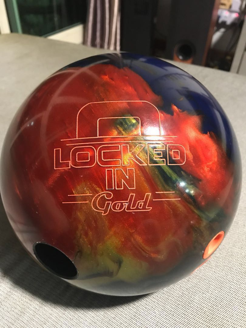 14lb Locked In Gold Storm Bowling Ball, Sports Equipment, Sports  Games,  Billiards  Bowling on Carousell