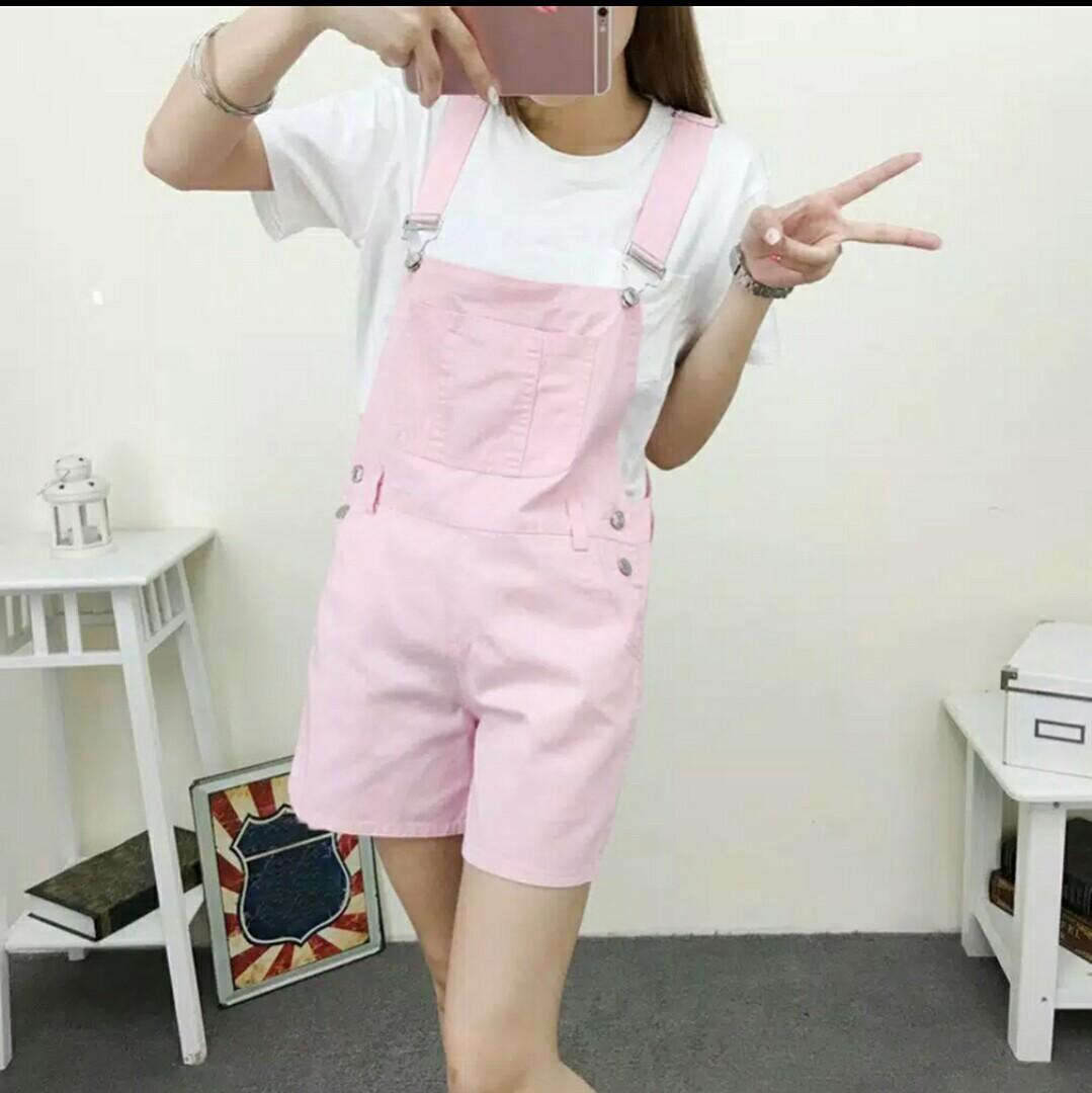 jumpsuit warna pink