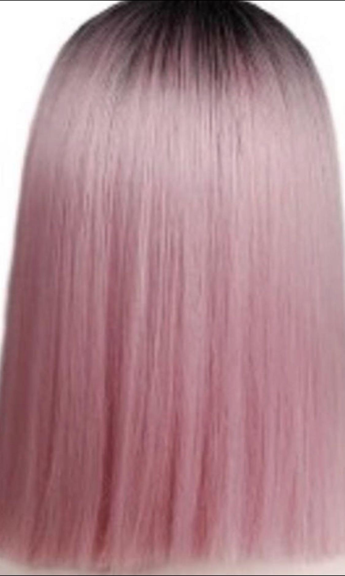 Best Of Ombre Dip Dye Cotton Candy Pink Centre Parting Bob