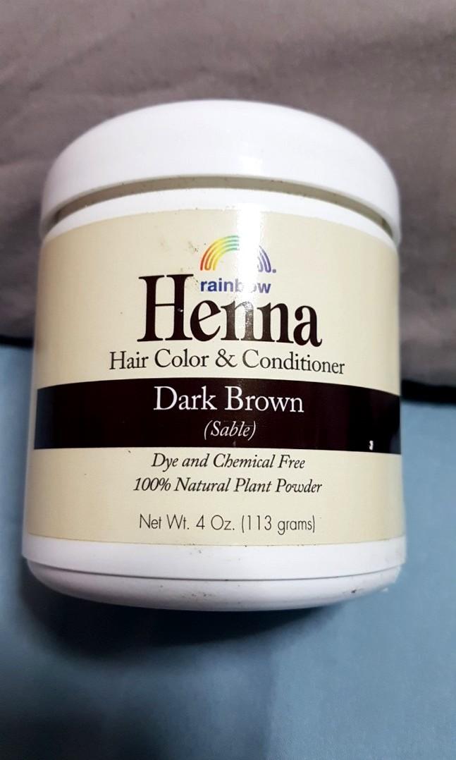 Bn Rainbow Henna In Dark Brown 113g 4oz Health Beauty Hair