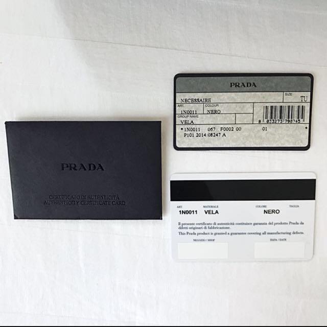 Brand New Authentic Prada Milano 1N0011 Black Nylon Pouch Complete ...