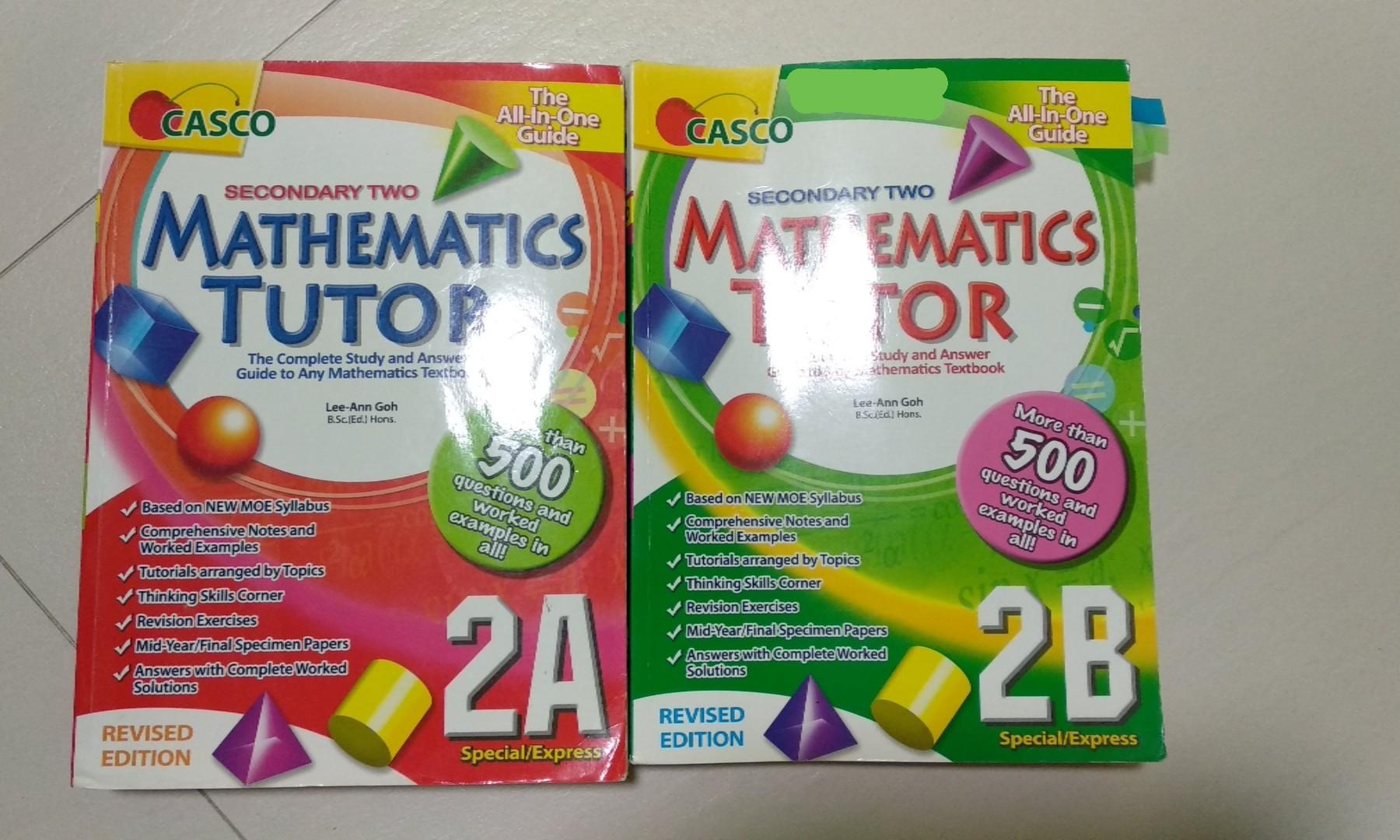 Casco Mathematics Tutor 2a And 2b Express Secondary 2 Books