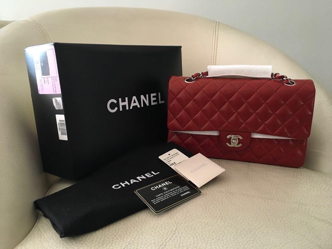 Chanel Classic Flap Jumbo in 10c Red Caviar  Chanel bag red, Chanel  classic, Red chanel