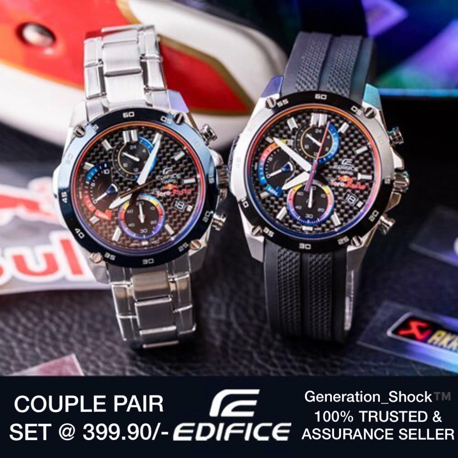 Edifice couple outlet watches