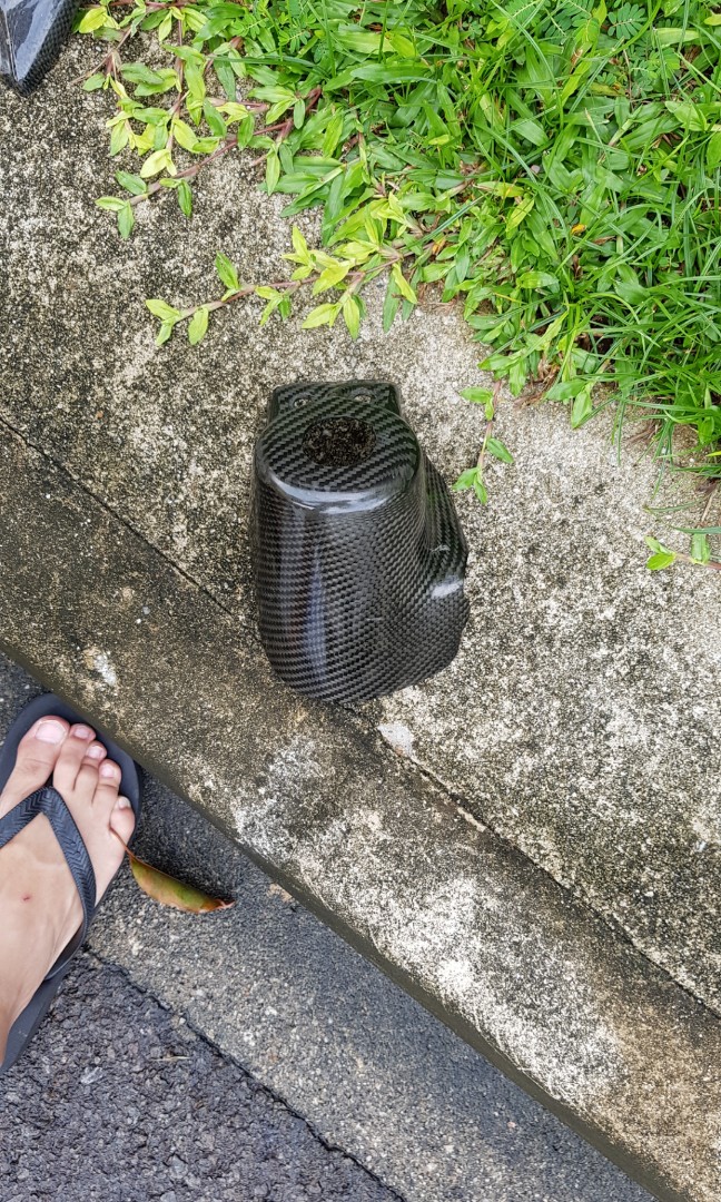 EVO X power steering reservoir carbon heat shield, Car Accessories