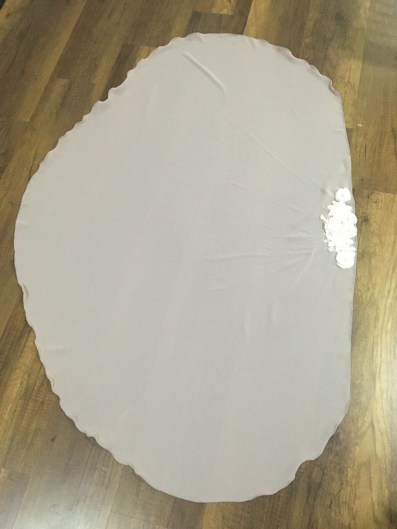 halfmoon pleated shawl