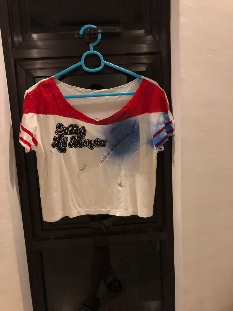 Harley Quinn Costume (Category: Traditional & Ethnic wear) located in Manila. Submitted by dominique227_ (Listing ID 197907329, Image 3). Description: Used once for halloween party. Includes: 👻 Harley’s top 👻 Shorts 👻 Net Stockings 👻 Red and Blue hair sprays 👻 hand gloves (black) (not worn in the picture).