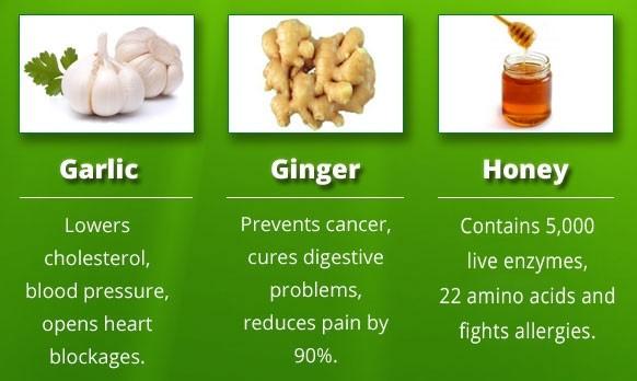 Ginger garlic lemon apple sale cider vinegar and honey benefits