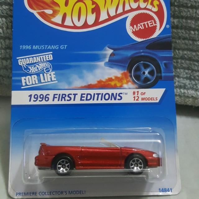 Hotwheels First Editions 1996 Mustang GT Red convertible