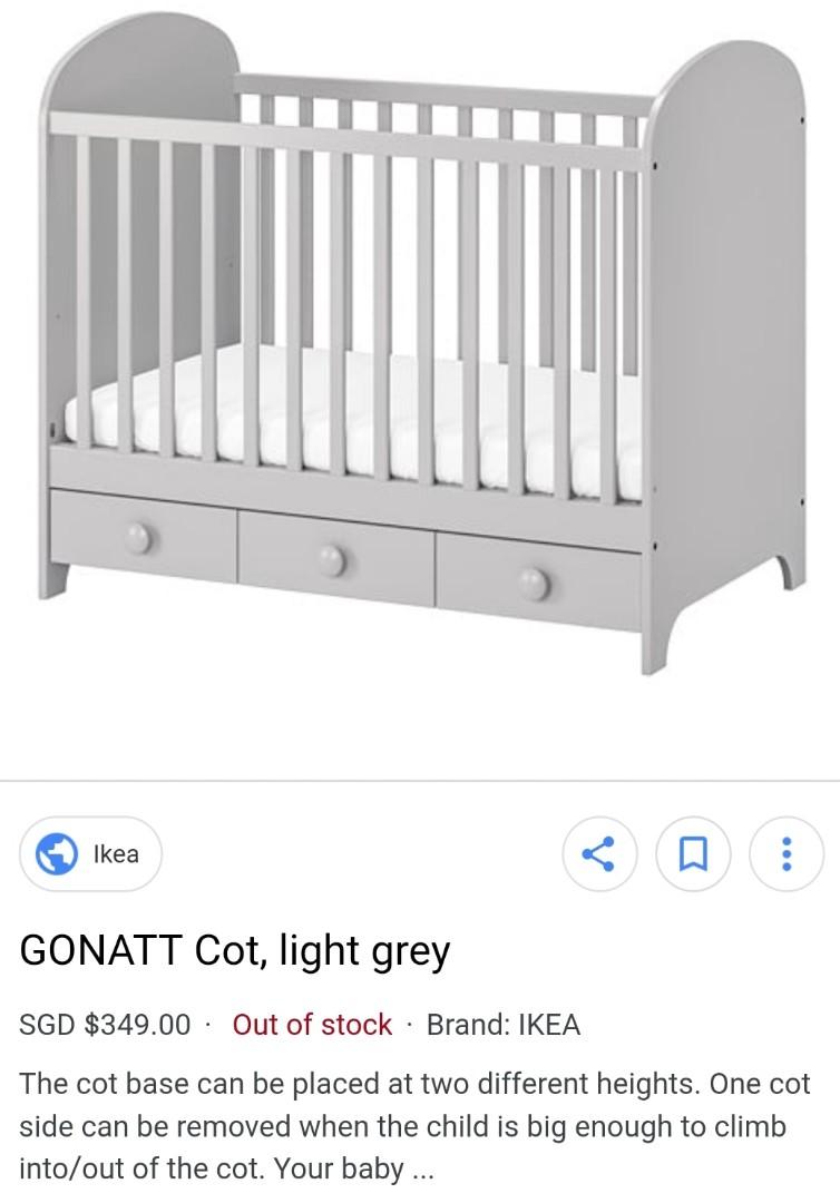 ikea grey crib