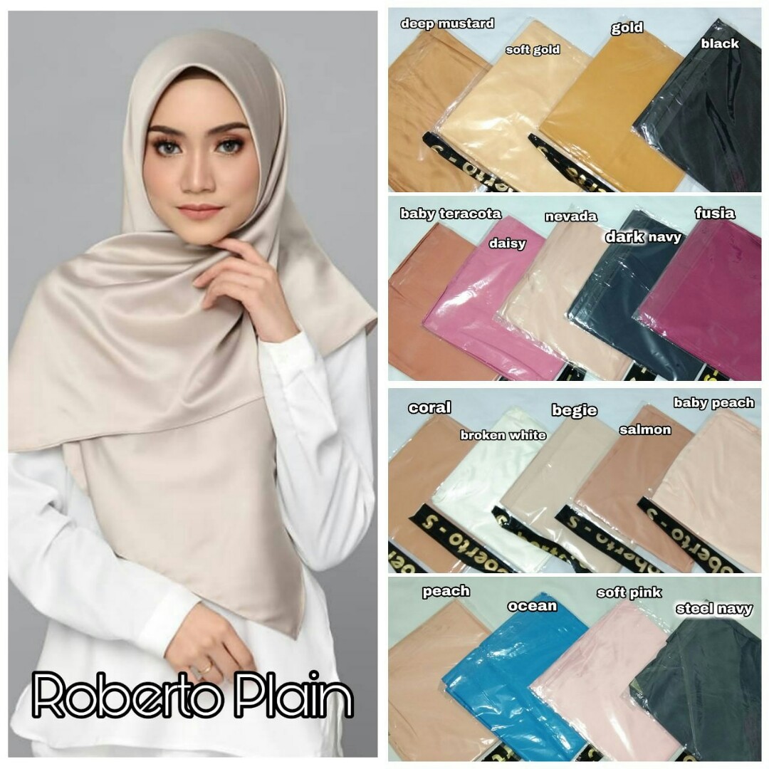 Jilbab Satin Azzara Womens Fashion Muslim Fashion Scarves On