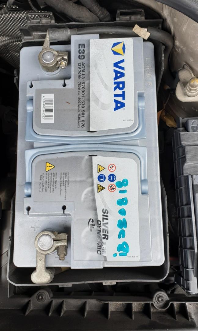 Less then 3 Month old Varta E39 AGM-L3 Silver Dynamic Car Battery, Car  Accessories, Accessories on Carousell
