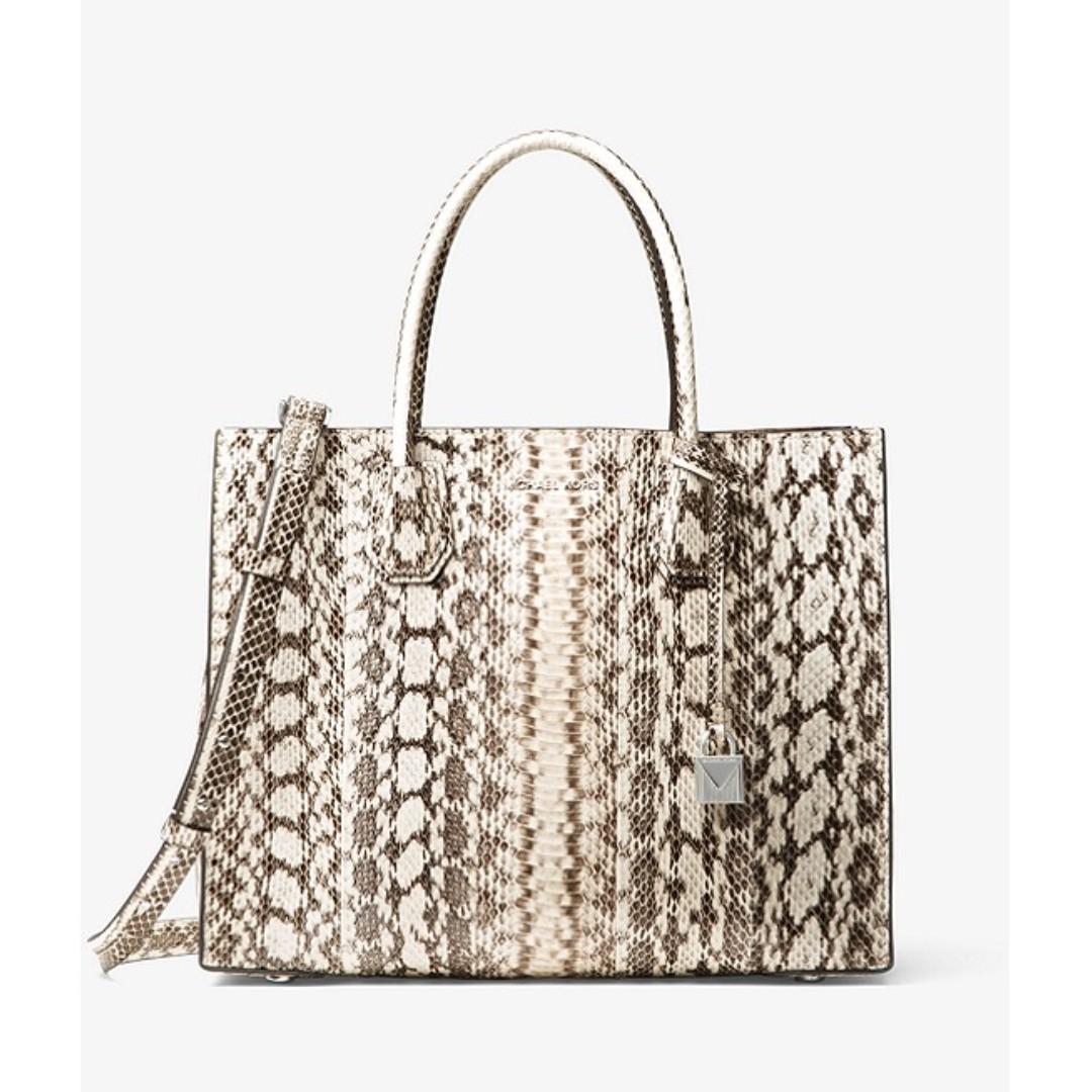 mercer snakeskin tote