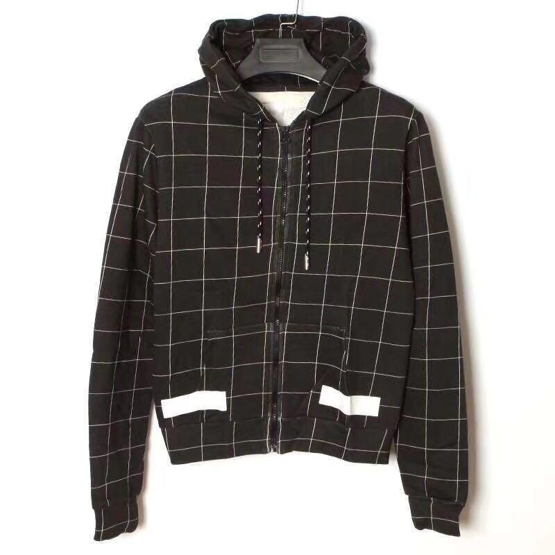 off white checkered hoodie