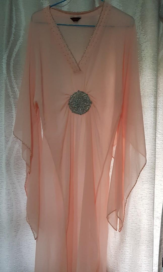 Peach Pink Jewelled Kaftan Tunic by Ganz