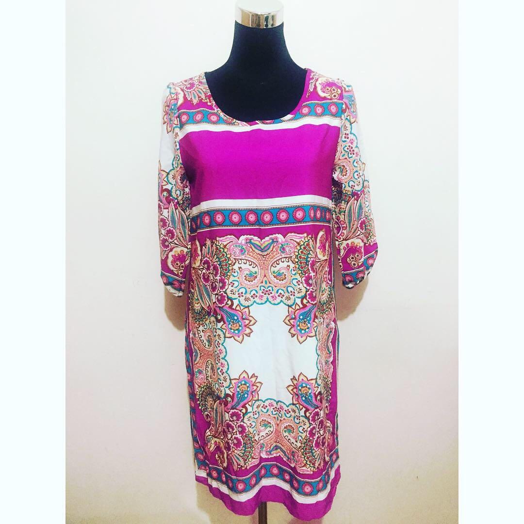 Peach Love Cream Printed Dress Women S Fashion Clothes Dresses