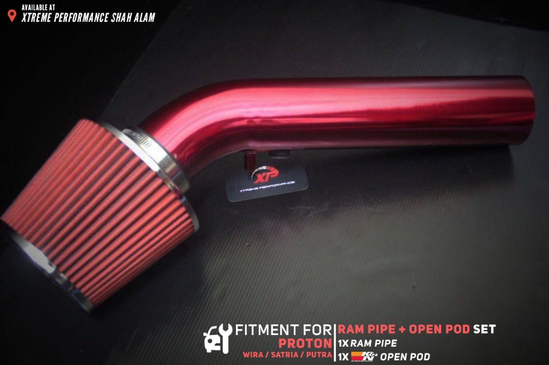 Performance Ram Pipe With Knn Open Pod Air Filter Set For Proton Wira Satria Putra Auto Accessories On Carousell