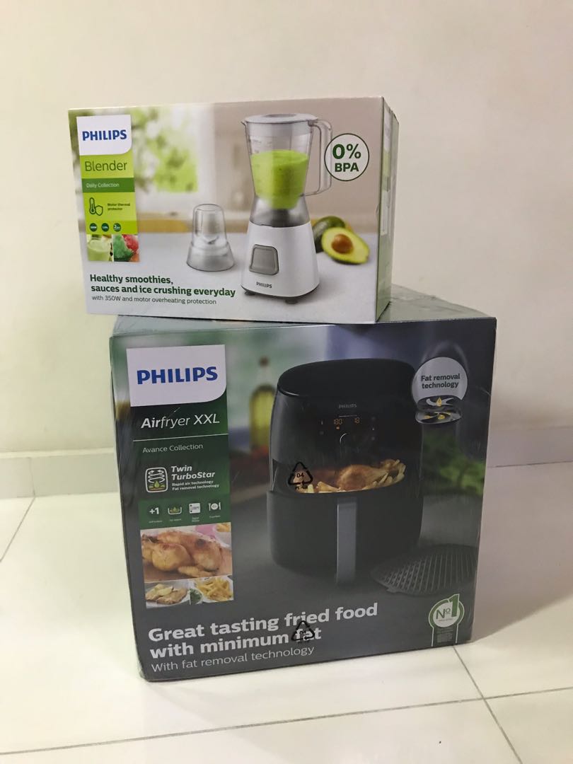 Philips Airfryer XXL with Blender & baking tray, TV & Home Appliances