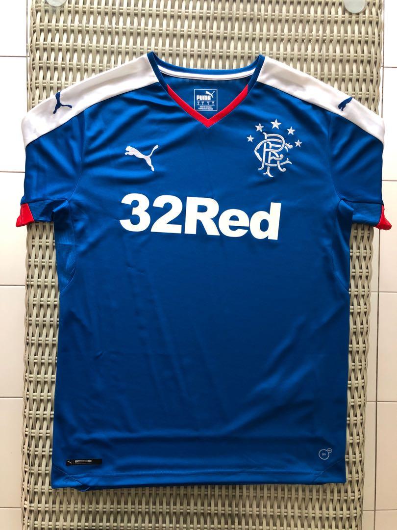 prefacio Pino dulce Puma💯% Authentic Glasgow Rangers home jersey for SGD$27 (size S), Men's  Fashion, Activewear on Carousell