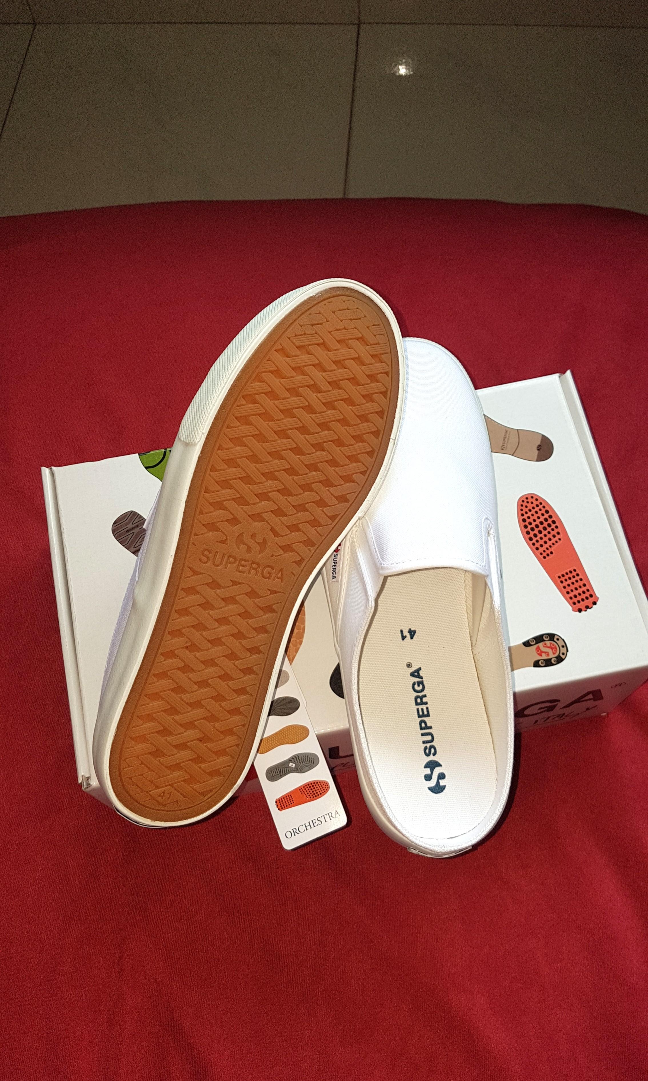 superga leather mules