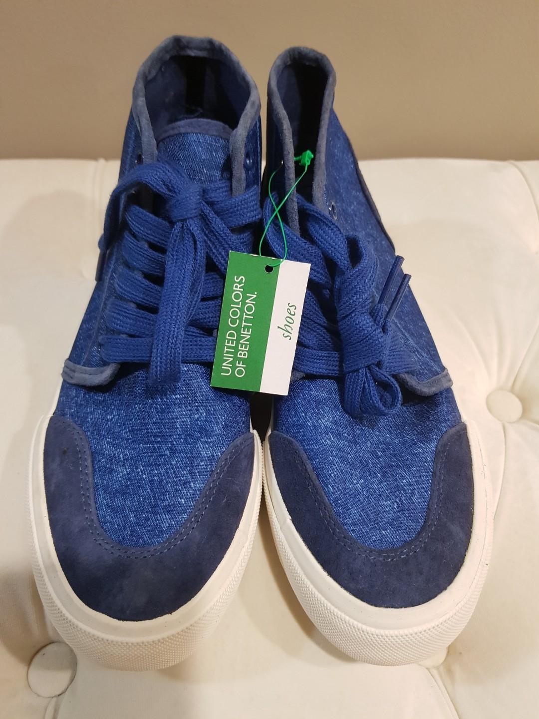 united colors of benetton blue sneakers