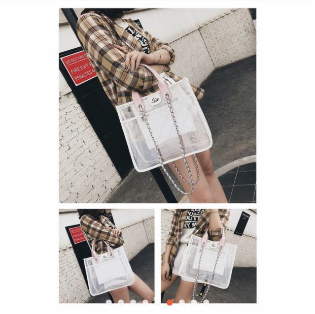White new arrivals transparent bag