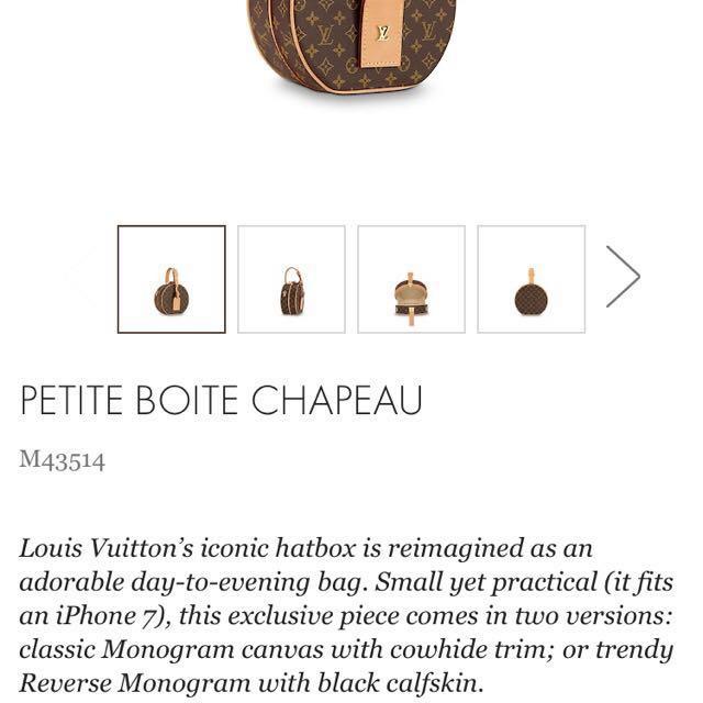 NEW Louis Vuitton Hat Box 30 Trunk in Reverse Monogram Canvas