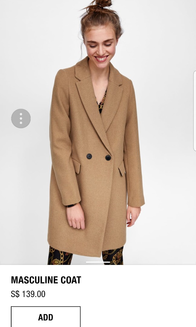 zara masculine coat