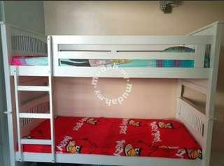 Bunke bed with matrass rm800  only self collect penang bukit jumbul