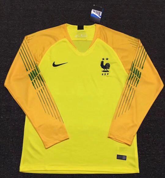 18 19 France Long Sleeve Goalkeeper Kits