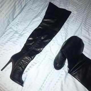 Thigh High Leather look Boots