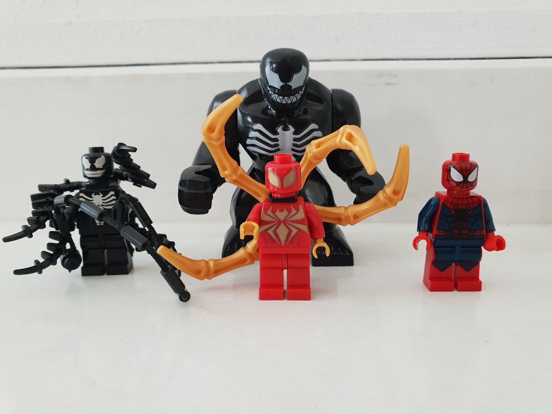 6 Spiderman minifigs + 1 venom bigfig, bootleg not lego, Hobbies & Toys,  Toys & Games on Carousell