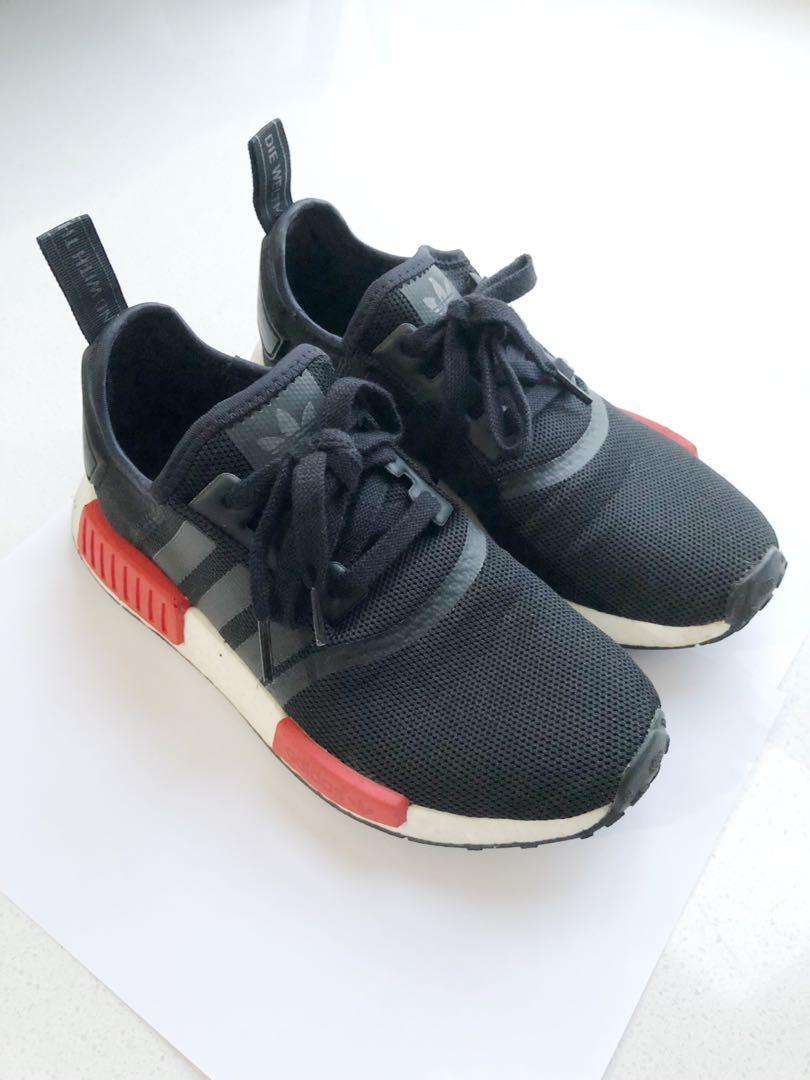 adidas nmd womens black and red