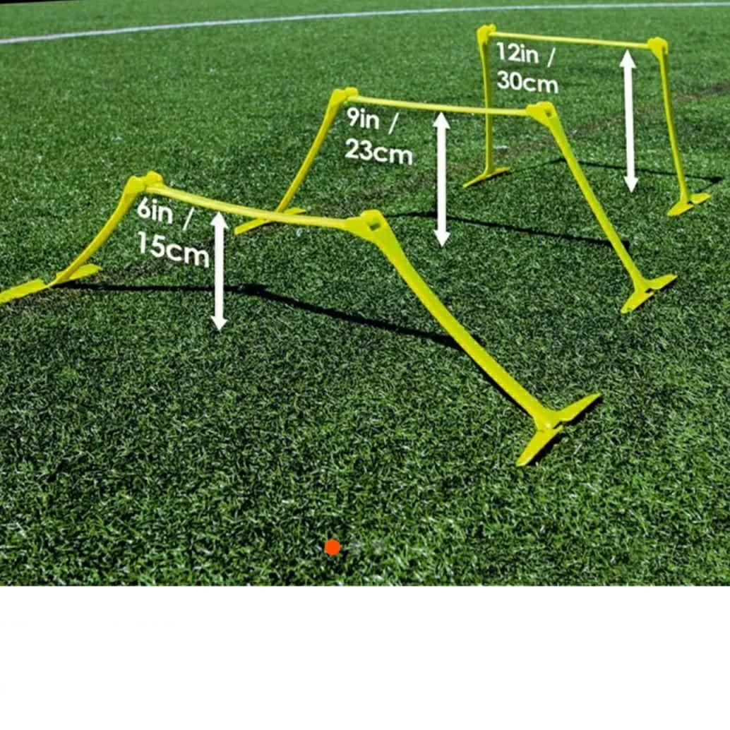 Adjustable Height Foldable Speed Hurdles Set of a 5 Three Height Settings 6, 9, 12 (inches