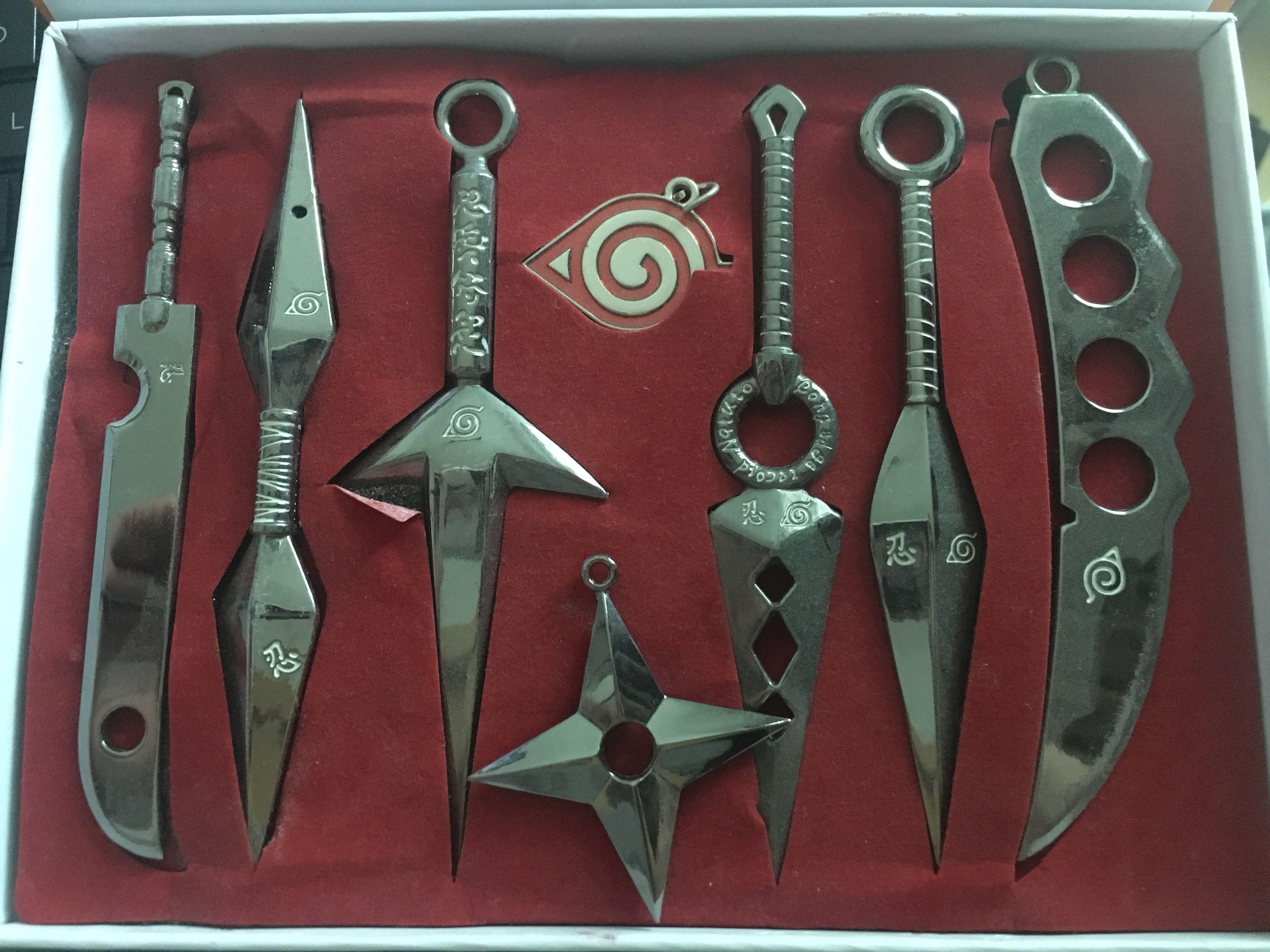 Anime Naruto Kunai Dagger Weapons Shuriken Cosplay Set ...