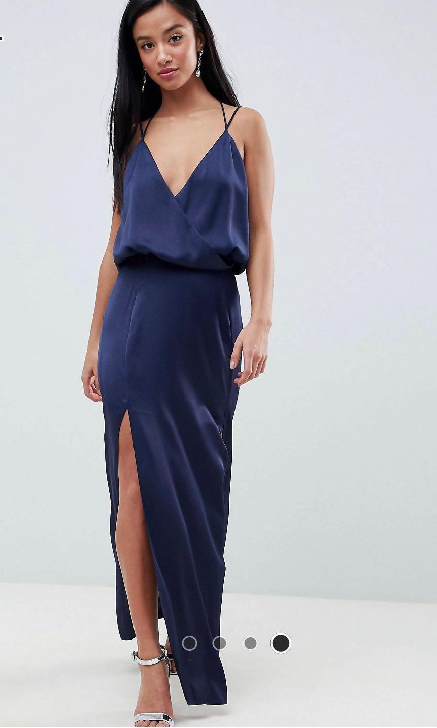 asos design embellished floral strappy back maxi dress