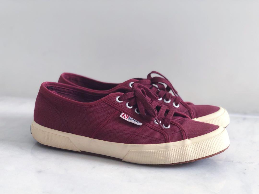 Authentic Superga 2750 Dark Bordeaux Men s Fashion Footwear Dress Shoes on Carousell