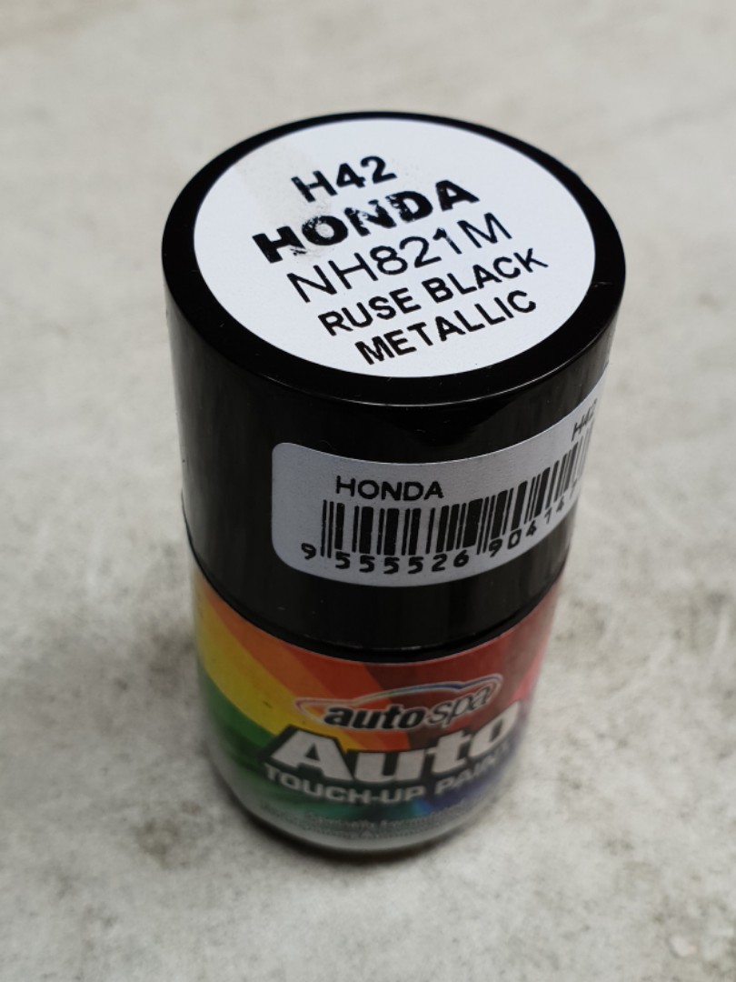 Autospa Touchup Paint For Honda Nh821m Ruse Black Metallic Car Accessories Accessories On Carousell
