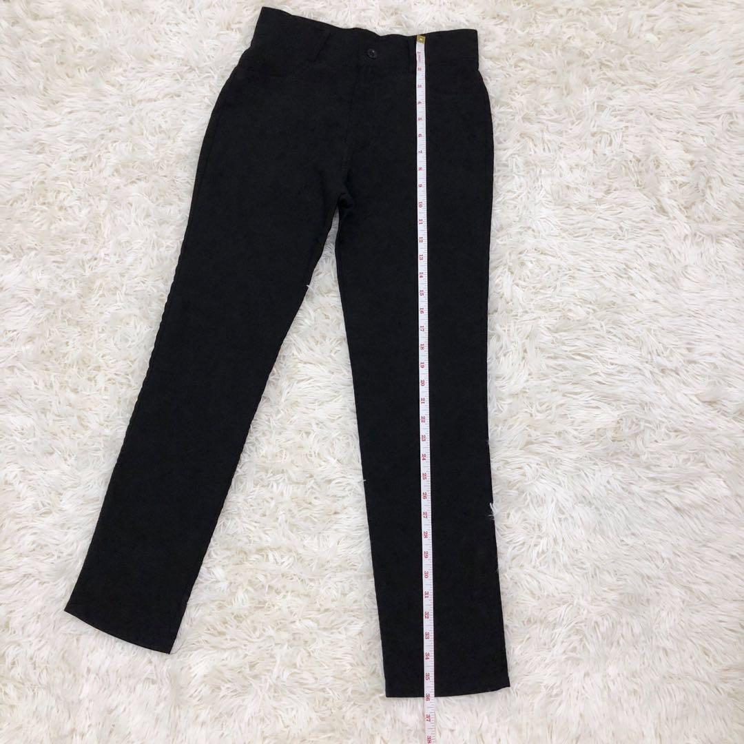 skinny black slacks women's