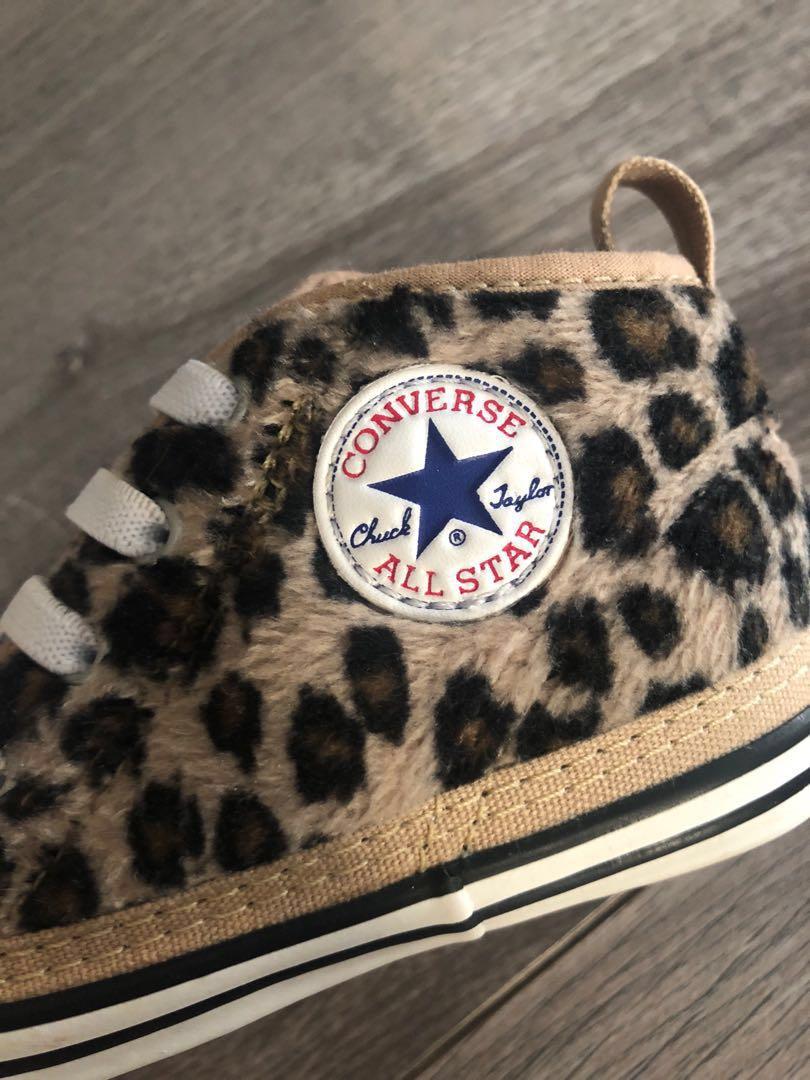 Converse All Star Leopard Print Baby Sneaker, 兒童＆孕婦用品, 嬰兒及小童流行時尚- Carousell