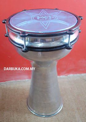 Darbuka Infantil De Aluminio - Tambor De Percusión Para Niños, Color Rojo, Incluye Bolsa Y Llave