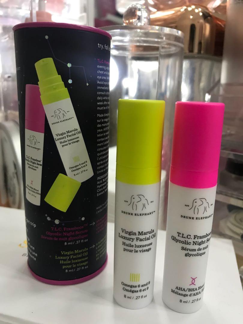 Drunk Elephant Night Bright (TLC Framboos) Glycolic night serum, Virgin